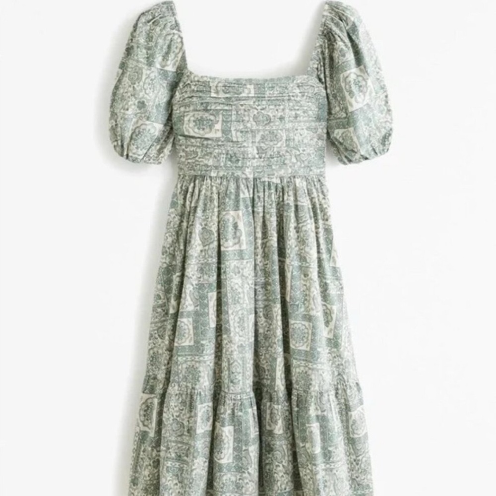 A&F Emerson Puff Sleeve Midi Dress